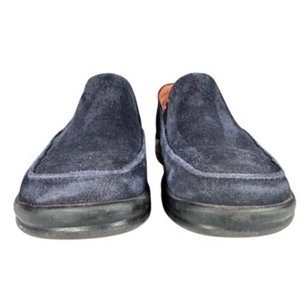 Birkenstock Slip On Shoes Women Navy Suede Comfort Loafers Size 38 / 7.5 - Picture 5 of 14